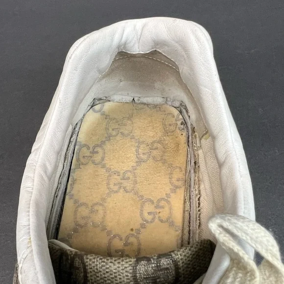 Gucci sneakers signature logo design Beige and cream Size 10.5-  11 - Picture 5 of 10